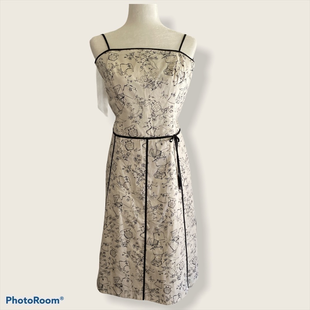 Liz Claiborne tea time spaghetti strap Aline dress